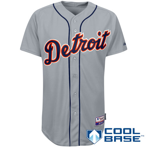 Brand Detroit Tigers Blank Gray Cool Base MLB Jersey Baseball MLB Jerseys